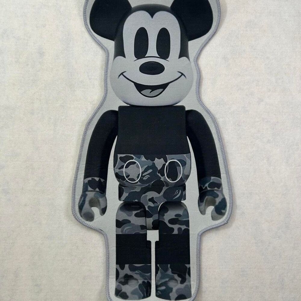 Mickey Mouse Bearbrick Style Design Shaped Accent Floor Rug Mat Hypebeast
